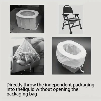 No need to unpack-[Portable | Stool Absorbent]  Outdoor portable toilet, bagged camping toilet paper, outdoor c