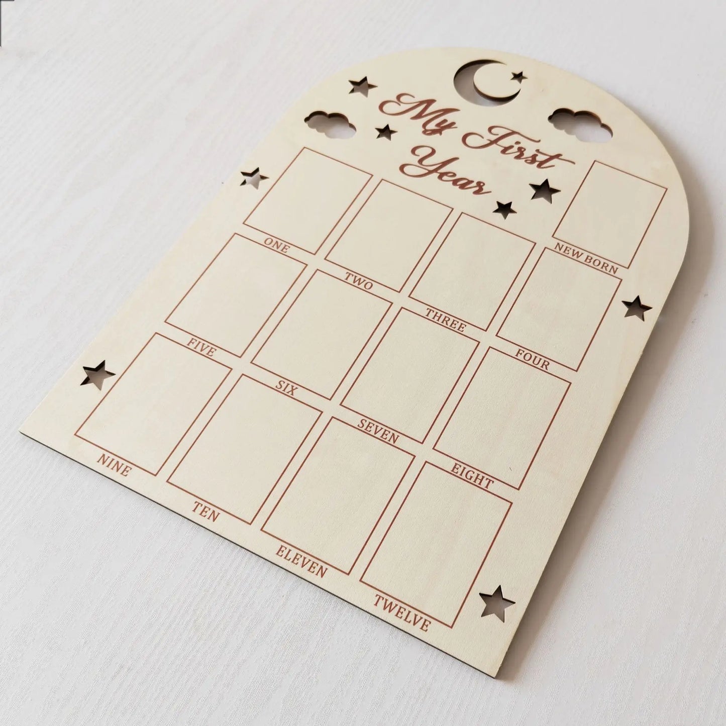Wooden Baby Commemorative Photo Frame,monthly Calendar,photo Display Board,milestone Photo Frame for Newborns