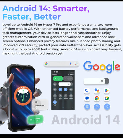 [Ship from DE] HOTWAV Hyper 7 Pro 5G Rugged Phone 200MP Android 14 6.6'' 120Hz Smartphone 36(16+20)GB 256GB 10800mAh Cell Phone