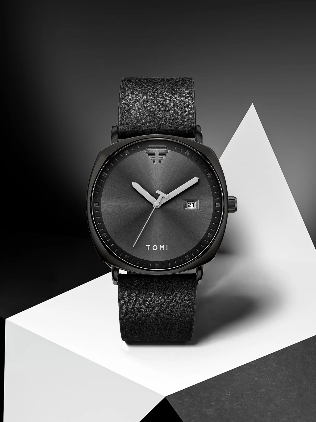 TOMI New 2PCS Luxury Business Men Watch Gift Box Set Simple and Casual Men Calendar Quartz Watch Pen Reloj Men Holiday Gift
