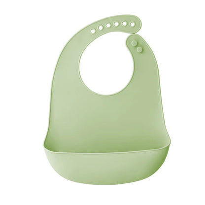 1PC Portable Baby Silicone Bib Ultra-thin Silicone Drool Bag Waterproof And Easy To Clean A Bib For Feeding Children And Infants