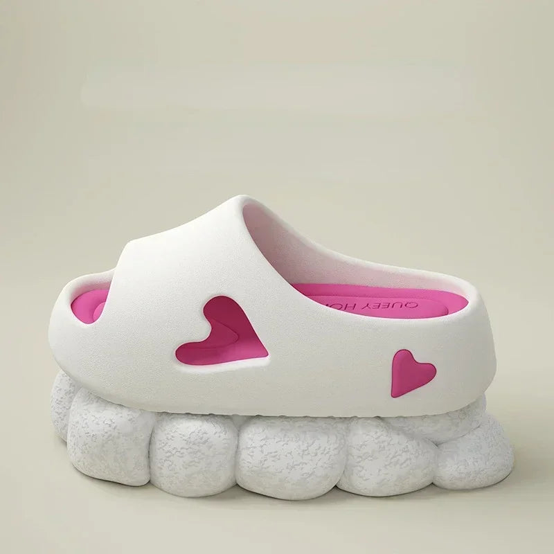 Summer Indoor Outdoor Women Sandal Platform Style Soft EVA Non Slip Love Design Home House Slippers Beach Slides Flip Flops shoe