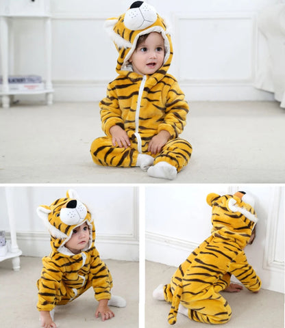 Baby Clothes Winter Pajamas Flannel Thermal Pijamas for Toddler Kids Boys Girls Squirrel Cow Onesies Infant Jumpsuit Pyjamas