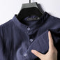 Linen Cotton Shirts for Men Lightweight  Long Sleeve Henley Streetwear Beach Breathable Shirt Hawaiian Large T Shirts for Men