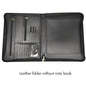 Leather Folder Zippered Closure Portfolio for Business IPad/Table and Card Interview Resume Binder