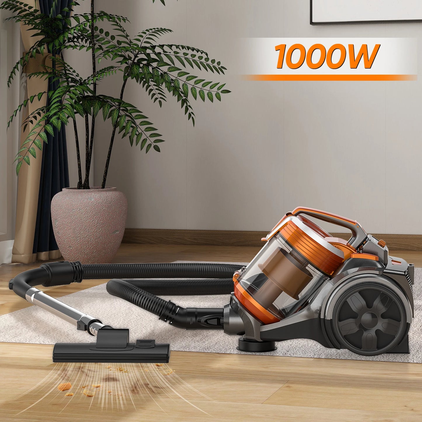 Bagles Portable Vacuum Cleaner 15000PA Suction Household Multi-functional Dust Removal Mite Dry and Wet Dual Vacuum Cleaner 220V