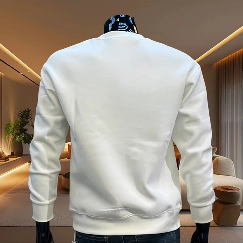 Italy Printing Mens Sweatshirts Casual O-Neck Tops Outdoors Sports Jogging Mens Clothing Autumn Winter Pullover Sportswear 2025