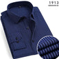 Men's Long-Sleeved Shirt Business Casual Solid Color Striped Plaid Spring Summer Free Ironing All Fit Tooling Comfortable