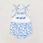 Wholesale Baby Girl Newborn Birthday Balloons Romper Bubble Embroidery Pink Plaid Bows Jumpsuit Kids Toddler Summer Clothes