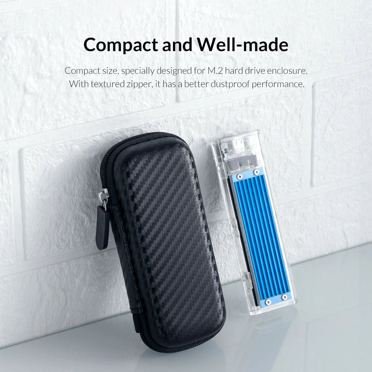 ORICO Eva Zipper Bag Mobile Phone Charger Protection Bag Hard Disk for External M.2 Hard Drive/Earphone/Data Line HDD Case Black