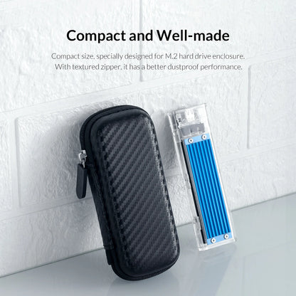 ORICO Eva Zipper Bag Mobile Phone Charger Protection Bag Hard Disk for External M.2 Hard Drive/Earphone/Data Line HDD Case Black