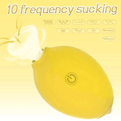 Lemon Vacuum Sucking Clitoral Stimulator with 10 Strong Sucking Modes Adult Sex Toys Vibrators Female Oral Nipple Clit Vibrating