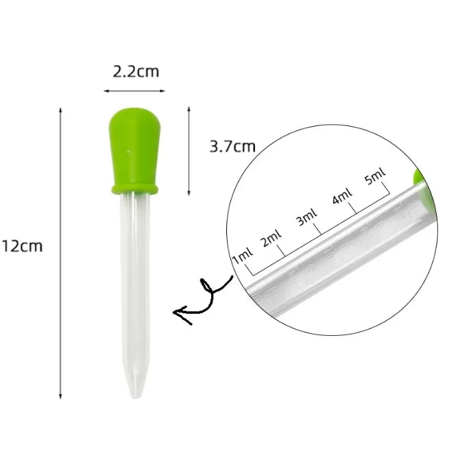 10Pcs/Set 5ml Silicone Plastic Pipette School Lab Experiment Supplies Dropper Feeding Medicine Liquid Eye Ear Pipette Dropper