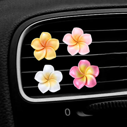 4pcs Car Flower Shape Air Conditioning Outlet Perfume Decoration Clip Air Freshener Diffuser Car Interior Accessories