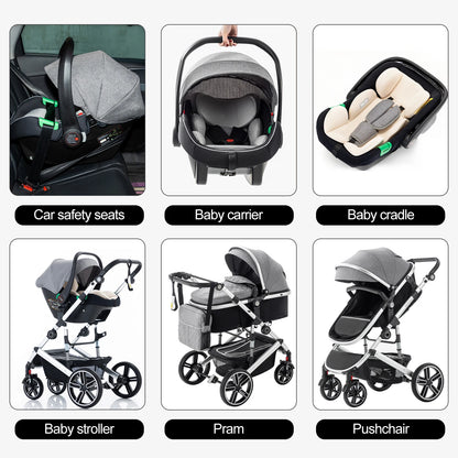 Baby Stroller 3 in 1 Luxurious Portable Travel Baby Carriage Fold Pram High Landscape Aluminum Frame Newborn Infant Stroller