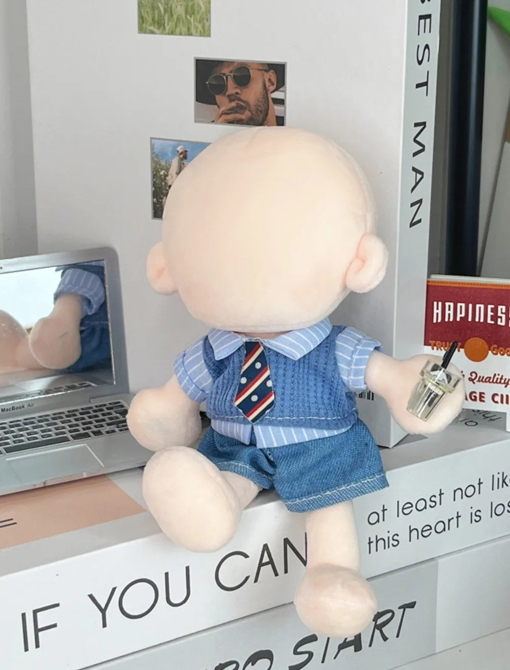 10cm Doll Clothes Blue Brown Changing Dress Game Doll Blouse Pants Suit Photo Prop Playing House Mini Shirt Necktie Pants Toy