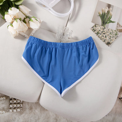 Sexy Running Elastic Sport Shorts Men's Summer Shorts Hot Pants Bar Nine Points Slim Fit Cotton Milk Silk Men's Fashion