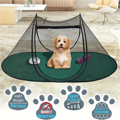 Foldable Camping Cat Dog Pet Door Stops Durable Grip Cloth Mesh Bird Rabbit Play fence Portable Animal Tent arenero para gato