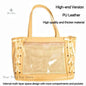Japanese Sweet Women Ribbon Ita Bag Cute Lolita Girl Transparent Handbags Fashion Large Capacity Tote Bag Aesthetic Shoulder Bag