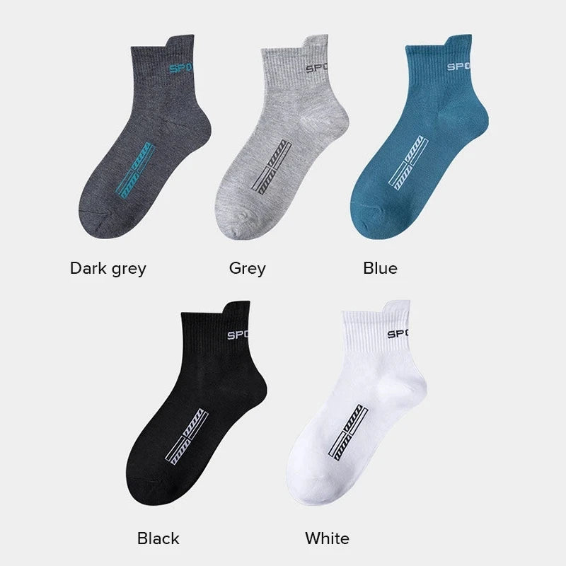 10/20Pairs High Quality Men's Socks Casual Breathable Cotton Man Run Sports Socks Spring Autumn Male Sox Gifts Plus Size 38-45