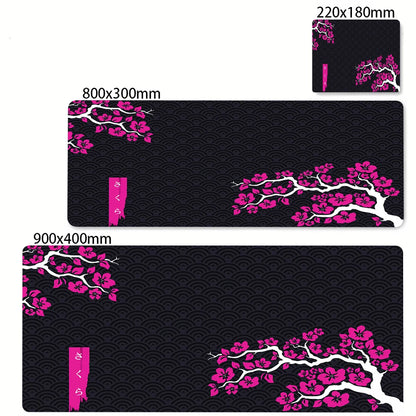 Japanese Cherry Blossom Mouse Pad Gaming XL Home New HD Mousepad XXL Keyboard Pads Office Non-Slip Carpet Purple Sakura Mice Mat