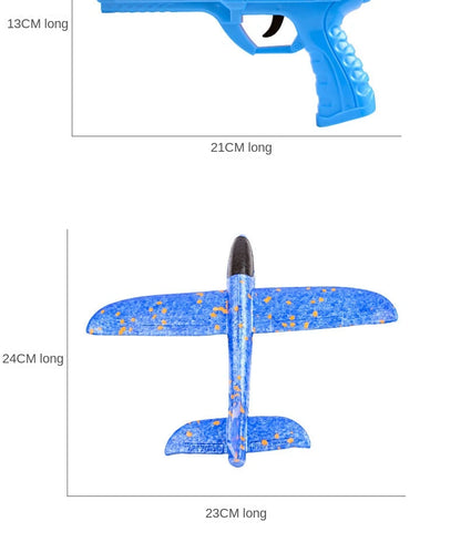 Children's Outdoor Ejection Aircraft Toys Foam Aircraft Oy Gun Parent-Child Outdoor Games Toys Children's Gifts Flying Toy