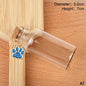 Pet Fur Keepsake Clear Glass Bottle Sealed Cork Stopper Glitter Paw Pendant for Dog Cat Loss Memorial Gift