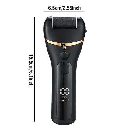 Electric Callus Remover Professional Foot File Pedicure Machine 3 Heads Adjustable Speeds Rechargeable Heel Dead Skin Scrubber