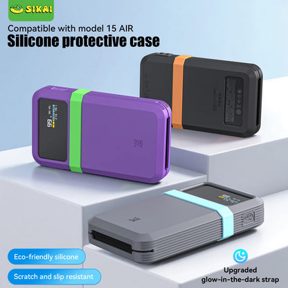 SIKAI Silicone Case For CUKTECH No.15 AIR 100W Portable Power Bank 15000mAh Travel Design with Data Cable Storage