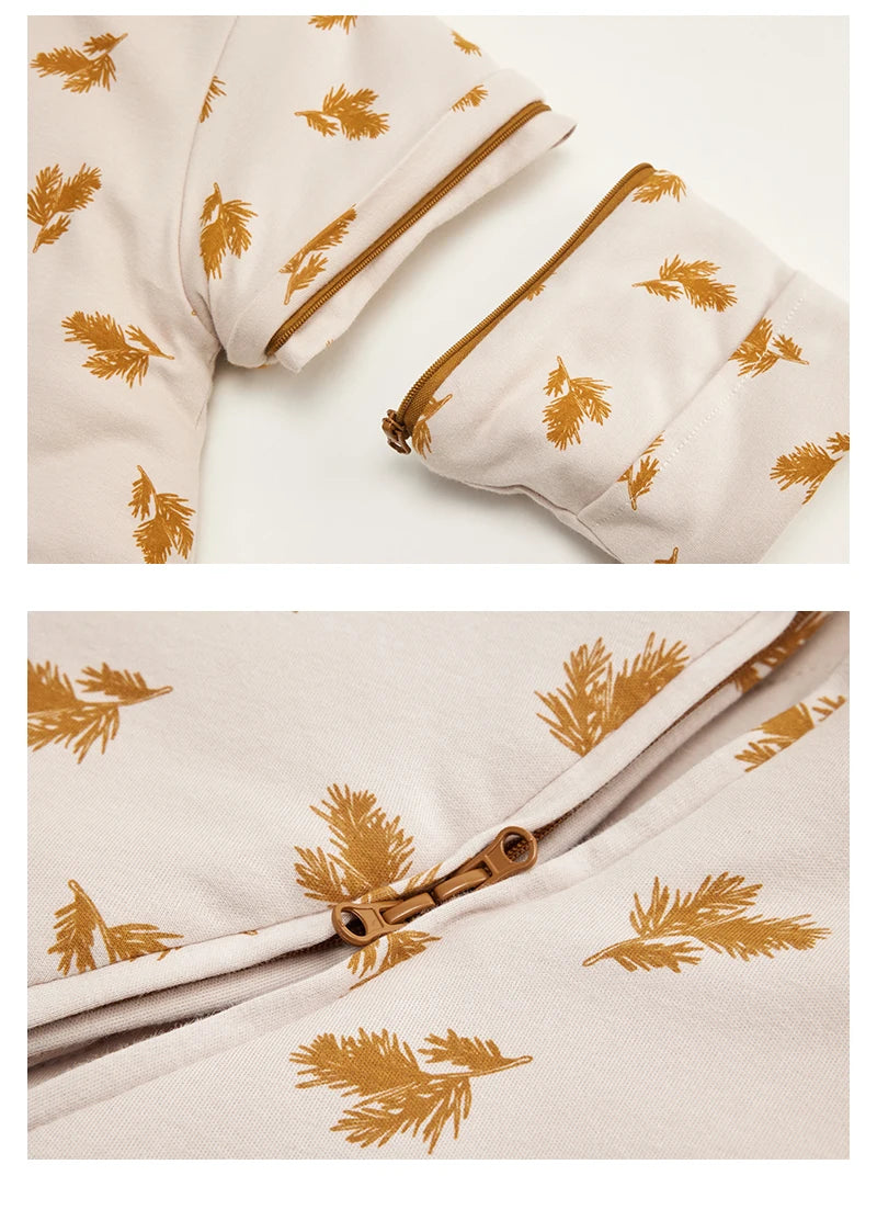 Baby Sleeping Bag Kids Sleepwear Sleeves Removable 0-2 Years Baby Sleepsack 2.5Tog Child Anti-Kick Blanket Quilt 100% Cotton