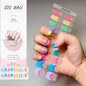 16/18/20Tips Semi-Cured Gel Nail Strips Adhesive Full Cover Stickers for Nails UV Lamp Need Press On Nails Fashion Manicure