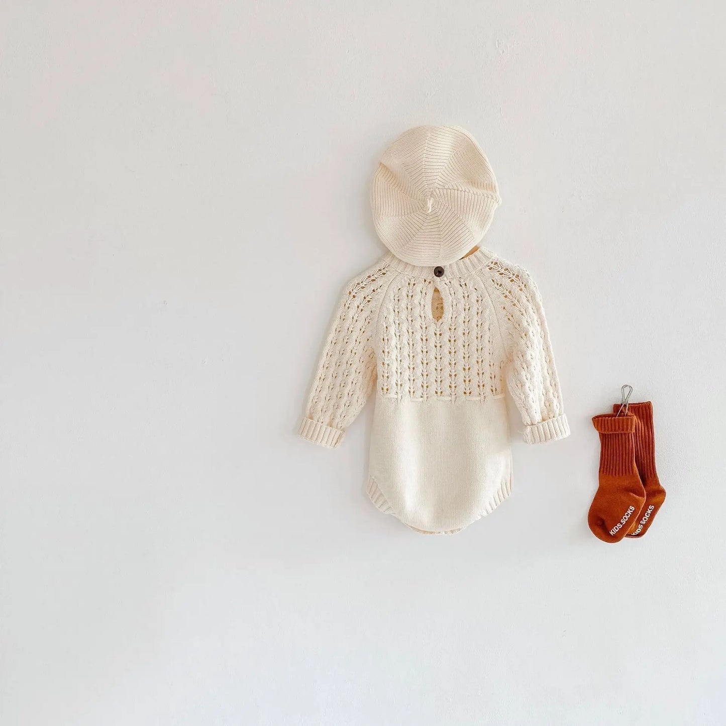 2025 Spring Baby Clothes Girls Romper Autumn Long Sleeve Baby Girl Knit Hollow Out Rompers Baby Jumpsuit Baby Clothes