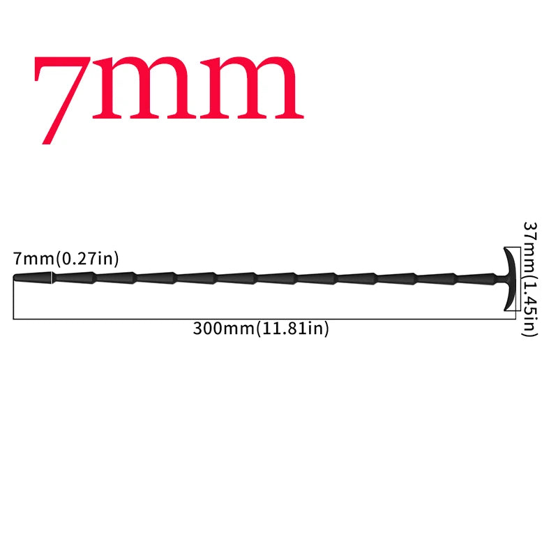 Male Long Urethral Plug Multi Purpose Urethral Tube Silicone Stepwise Horse Eye Urethral Rod Urethral Stimulate Expander Sex Toy