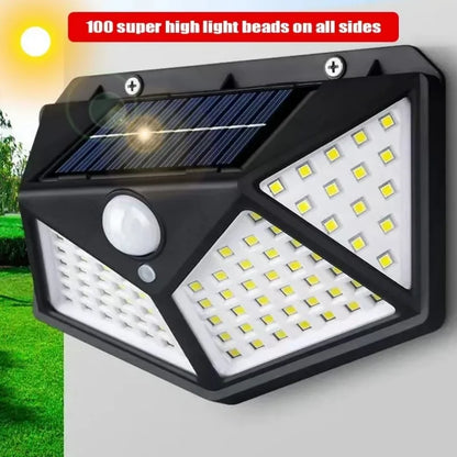 100Led Multifunctional Solar Lamp Outdoor Garden Decoration Solar Light Waterproof Sunlight Powered Spotlight with Motion Sensor