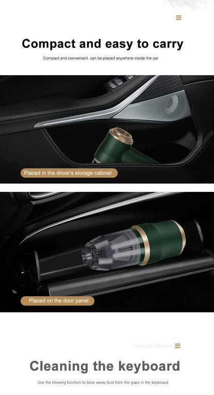 2in1 Handheld Vacuum Cleaner Blower Portable Cordless Car Vacuum Rechargeable Powerful Suction for Home Car Office Pet Hair Dust