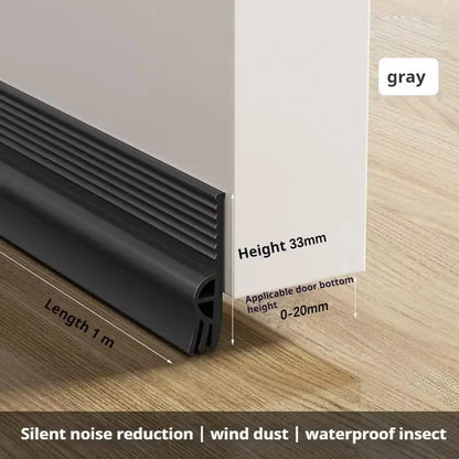 2M TPE Door Draft Stopper Self Adhesive Under Door Draft Blocker Insulator Flexible Door Sweep Weather Stripping Noise Stopper