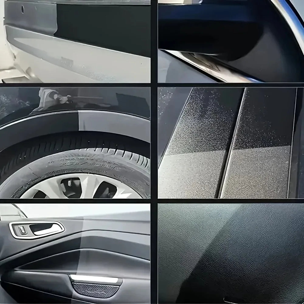NEW Heavy-Duty Car Plastic Renovator Wax - Fast-Acting Scratch Repair, Restores & Protects Car Bumpers, Interiors, Dashboard, D
