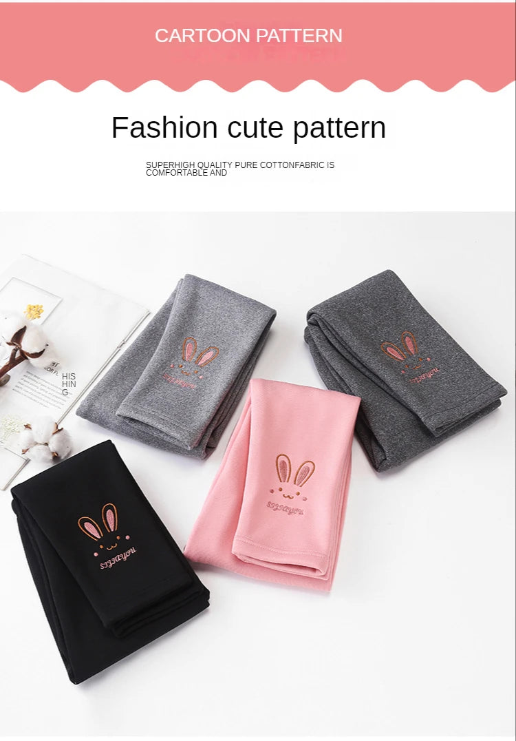 Autumn Winter Children Girl's Legging Thicken Warm Kids Girl Warm Plush Legging Trousers Elastic Waist Leggings Kids Pants