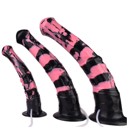 YOCY Long Horse Dildo Black Pink Silicone Anal Plug Fake Animal Penis Sex Toy For Women Men Masturbator