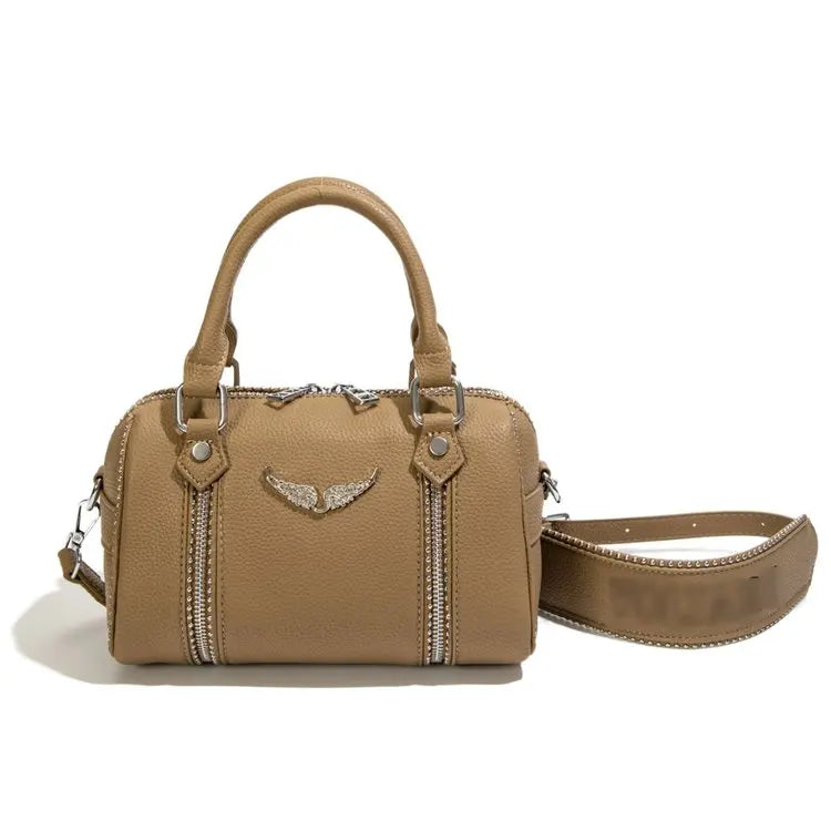 Famous design zipper women's crossbody bag, fashionable women's chain shoulder bag, modern trendy style handbag