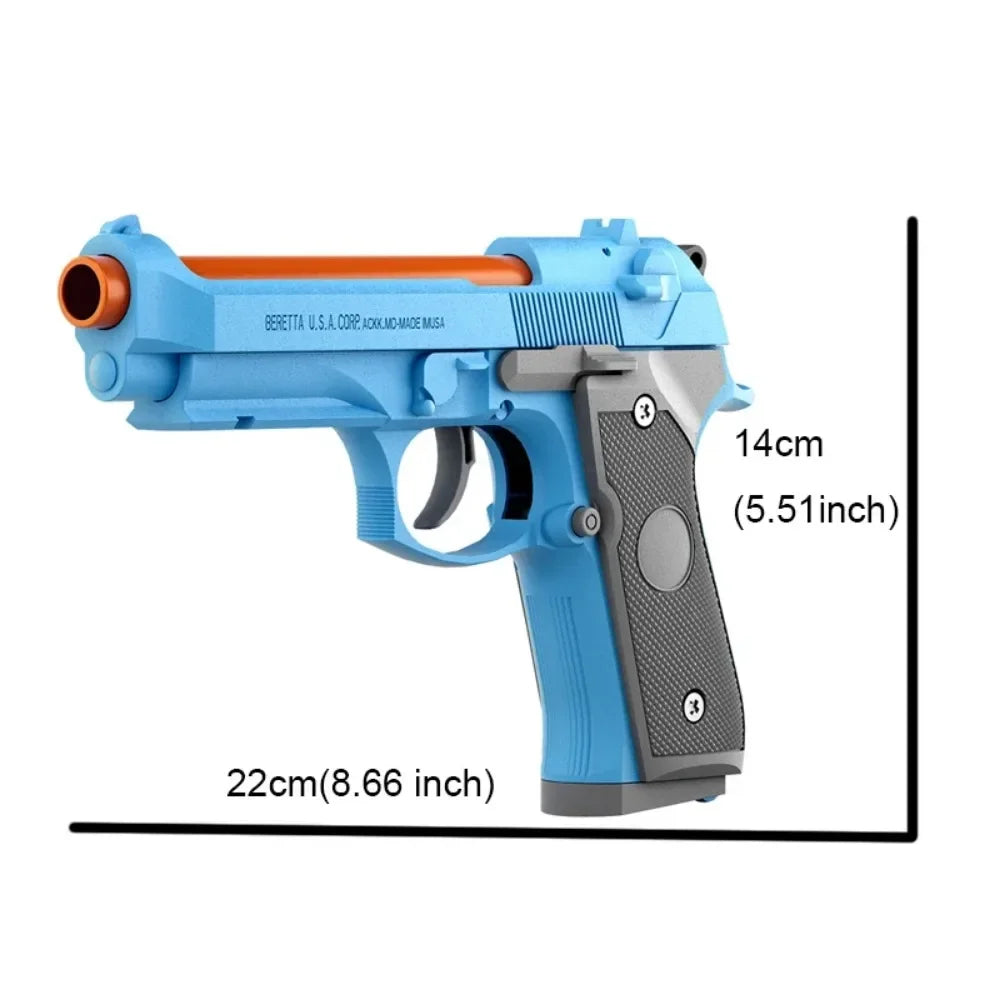 9mm Revolver Guns Continuous Firing Launcher Pistol Soft Bullet Toy SIG17 Empty Hanging Launcher Christmas Gift for Boys Adults