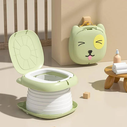 Portable Potty for Toddler Travel Foldable Potty Training Toilet for Car Camping Indoor Outdoor Bathroom for Baby Children Kids