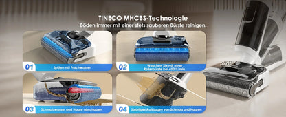 Tineco Floor ONE S6 Stretch Lite Wet Dry vacuum cleaner 180 ° Lay Flat Wet vacuum cleaner Centrifugal Air Drying 40min Running Time