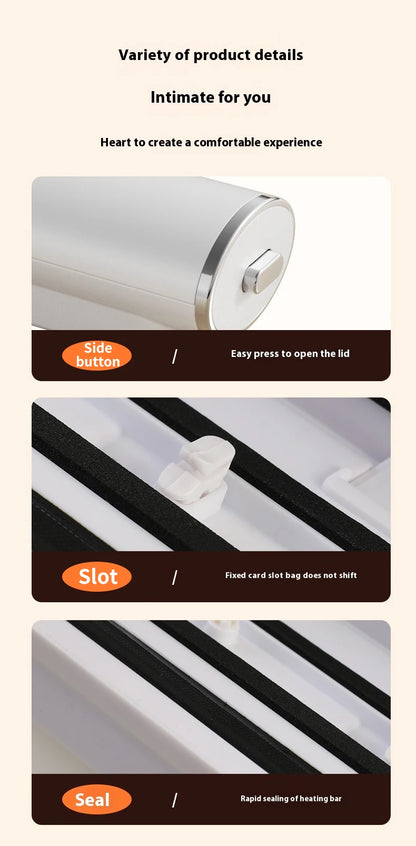 HOMEFISH Professional Vacuum Sealer for Food Vacuumor for Products Kitchen Sealing Machine Cuisine Packaging Plastic Bag Sealant