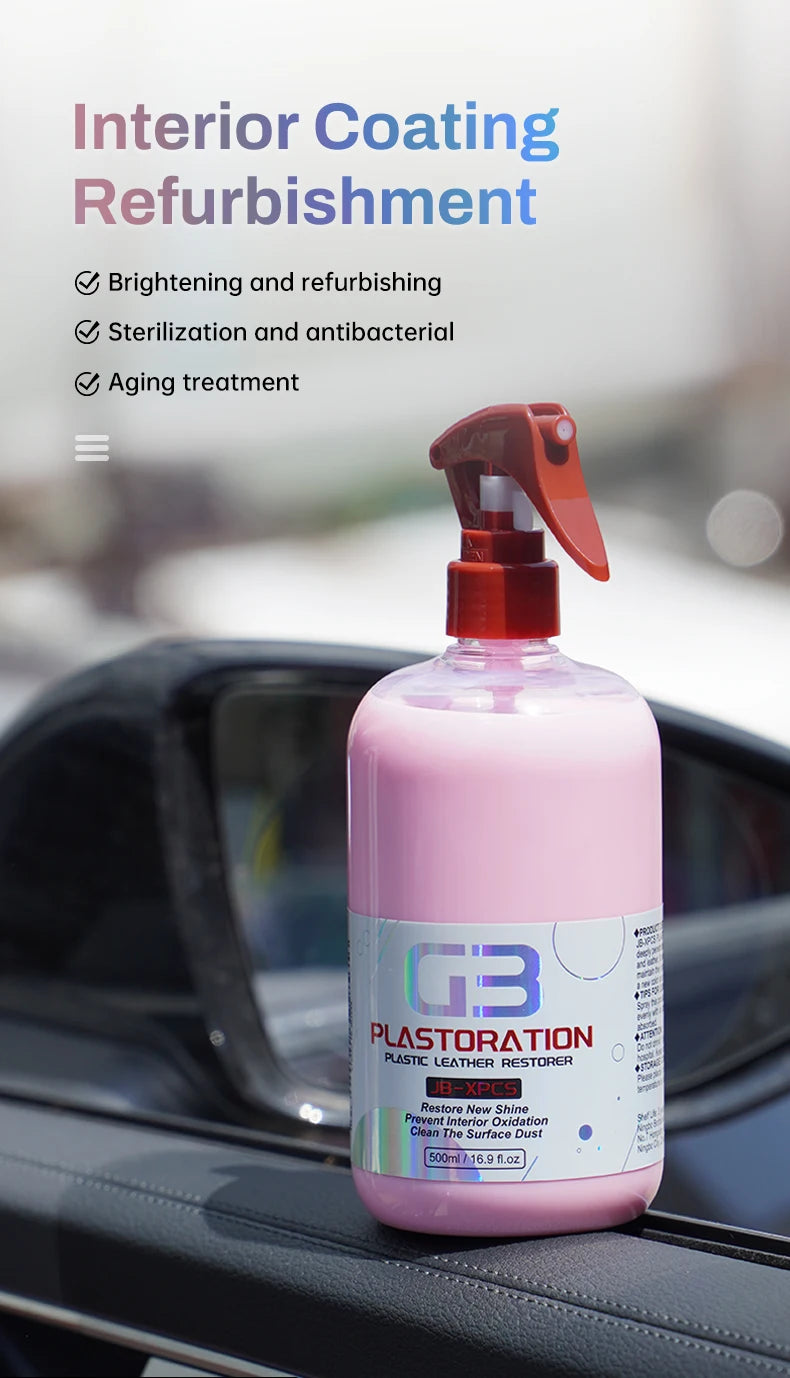 Car Plastic Restorer Back To Black Gloss Car Cleaning Products Plastic Leather Restore Polish And Repair Coating G3 PLASTORATION