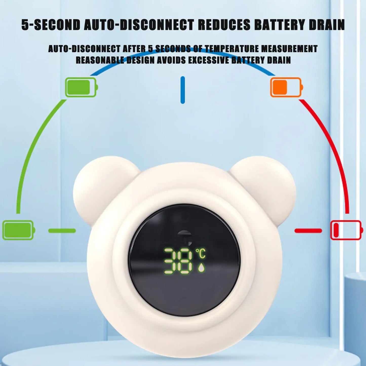 Baby Bath Thermometers Digital Safe Bath Water Thermometers With LED Display Toddler Care Tool for Travel Nursery Pediatric