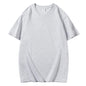 Cotton Short Sleeved T-shirt Summer Round Neck Loose and Base Shirt for Men Women Basic Tee