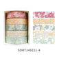 5 Rolls/set Aesthetics Floral Decorative Adhesive Tape Flower Washi Tape DIY Scrapbooking Material Sticker Label Stationery