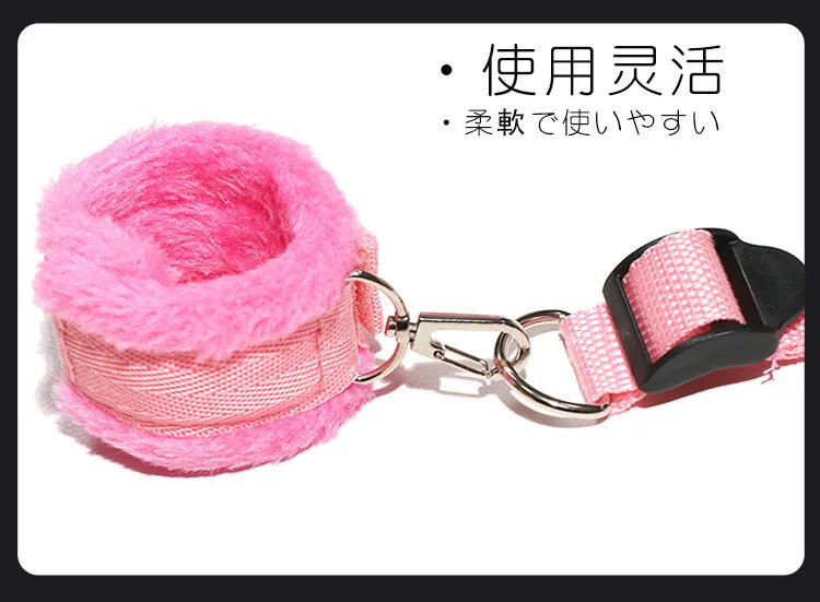 Couples Bed Handcuffs Sex Toys For Woman Bdsm Bondage Set Ankle Cuff Restraints Rope Strap Handcuffs Ankle Cuff Adult Game Goods