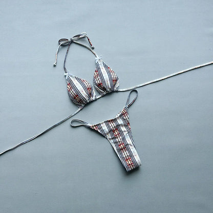 Plaid Print Bikinis Sexy Women Swimsuits Female Swimwear 2026 Micro Bikini Set Bathing Suit Swimming Suits Beachwear Biquini